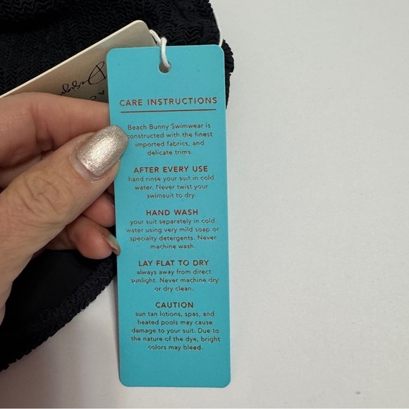 Beach Bunny Gillian High Waist Bikini Bottom XS Black NWT - Picture 7 of 8